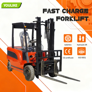 전동 지게차 3톤 좌석형 배터리 리튬 창고용 카레티야 4x4 휠 엘레보라다 CE 전기 지게차 배터리 - Product Image 1