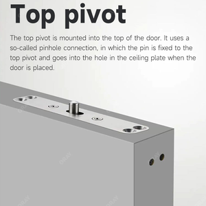 Dobradiça de Porta Pivotante de Alta Resistência 500kg em Aço Inoxidável, Dobradiça Oculta para Porta de Madeira e Vidro, Design Moderno - Product Image 2