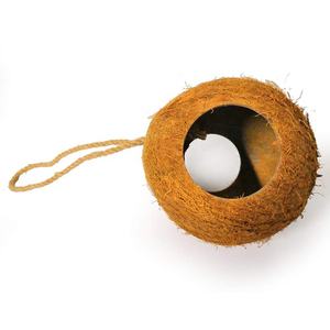 Coconut <strong>Bird</strong> <strong>Nest</strong>,Coconut Shell <strong>Bird</strong> Hamster <strong>Nest</strong> House Pet Parrot Budgies Hanging Toy Cage Decor Brown - Product Image 2