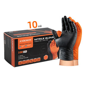 8Mil 10Mil Industry Mechanic Heavy Duty <b>Nitrile</b> <b>Glove</b> Oem logo Custom Food Car Cleaning Truck Auto Diamond Texture <b>Gloves</b> - Product Image 1