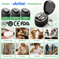 Özel Logo Hassas Hap Kesici Fabrikası Toptan Satış Ayarlanabilir Merkezleme Cihazlı Küçük Tabletler İçin Hap Bölücü Özel Etiket