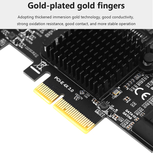 Carte d'extension TISHRIC PCIe <span class=keywords><strong>SATA</strong></span> 4X vers 10 ports <span class=keywords><strong>SATA</strong></span> 3.0 PCI <span class=keywords><strong>E</strong></span>, contrôleur PCI Express, multiplicateur, carte d'extension 6 Gbps, carte d'extension - Product Image 3