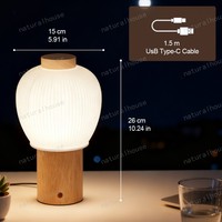 Lampe de table portable sans fil rechargeable en bois, personnalisable en usine, à intensité tactile, avec logo, idéale comme cadeau