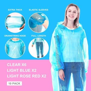 Impermeable Desechable para Niños y Adultos, Tipo Pullover, Grueso, Transparente, para Viajes, Rafting y Actividades al Aire Libre - Product Image 2
