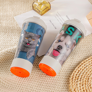 Regalo promozionale di natale personalizzato aspirazione viaggio caffè pubblicità tazza bicchiere Non cadente con inserto di carta tazza fai da te - Product Image 3