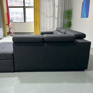 Nuovo Design Set di Divani in Pelle PU a Forma di L, Divano Letto Moderno Decorativo Convertibile per Soggiorno - Product Image 4