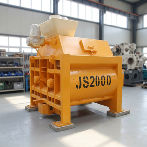 Bétonnière Diesel Horizontale à Double Arbre JS500 de Haute Qualité 1000-4500L Modèle de Construction avec Engrenage Central et Garantie 1 An - Product Image 3