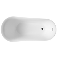 Baignoire autoportante blanche en acrylique, style slipper, baignoire de trempage moderne