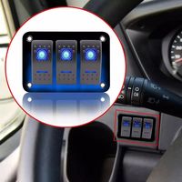 Panneau de commutation à bascule 3 interrupteurs en aluminium 5 broches marche/arrêt pour voiture, bateau, marine, camping-car, SUV, camion, bus
