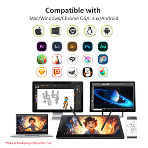 VK1600 Premium Zeichentablett mit Antireflexbeschichtung und USB-C-Anschluss Lagernd Verfügbar - Product Image 4