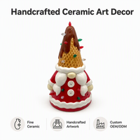 Décoration de table de Noël : Figurine de gnome en forme de cornet de glace, thème dessert, Père Noël pour étagère, cheminée, cadeau de saison des fêtes