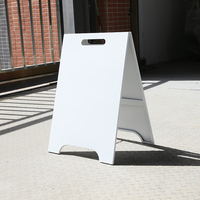 Panneau publicitaire pliable double face en acier inoxydable sur pied, pour extérieur, type sandwich, pour usage commercial