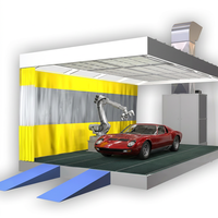 Cabine de ponçage, Station de préparation automobile, Salle de ponçage industrielle, Cabine de peinture gonflable, Cabina De Pintura Automotriz, Peinture de carrosserie