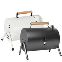 Barbecue compact moderne en acier, mini barbecue portable, baril à charbon de bois, fournitures de jardin, cuisine de table en plein air
