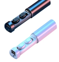 Écouteurs de jeu sans fil N21 TWS, écouteurs Bluetooth intra-auriculaires avec contrôle tactile, affichage numérique de la batterie et lampe de poche