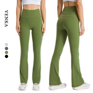 Của phụ nữ cao eo giản dị <span class=keywords><strong>Nylon</strong></span> yoga quần loe phong trào biểu tượng tùy chỉnh phòng tập thể dục xà cạp với mô hình rắn của cô gái phòng tập thể dục yoga quần - Product Image 1