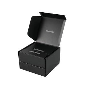 Custom Black Tear Strip Packaging Box Luxury Flexo Printing Zipper Mailer <b>Boxes</b> for Ecommerce Delivery - Product Image 1