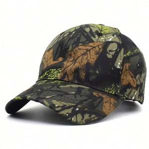 Gorra de Béisbol de Algodón Unisex Ajustable para Deportes al Aire Libre, Estilo Jungle, de 6 Paneles, Personalizable con Camuflaje, para las Cuatro Estaciones - Product Image 1