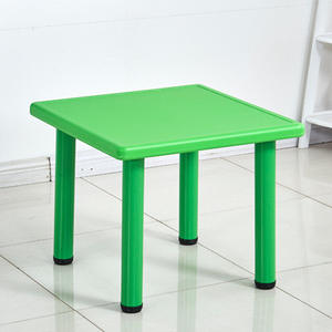 Mesa de <span class=keywords><strong>comer</strong></span> colorida para bebés, mesa cuadrada gruesa para niños, jardín de infantes de plástico para mesa cuadrada, mesa de aprendizaje para niños - Product Image 1