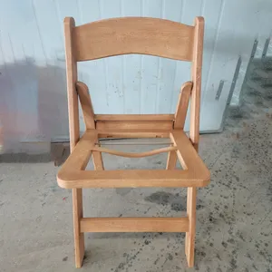 Düğün otel restoran olay için JJ230149-50 ahşap çapraz geri katlanır sandalye katı Modern yemek sandalyesi