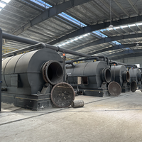 Système de pyrolyse automatique de pneus usagés en lots de 100 kg avec pompe, machine de transformation des déchets en carburant diesel