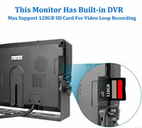 Moniteur Quad Split IPS AHD 9 pouces IPoster avec Enregistrement en Boucle et DVR Intégré, Kit Caméra de Recul CVBS AHD CCD – Fourniture Directe Usine