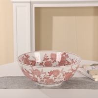 Service de table en porcelaine fine, thème Espace Vert, pour fête de remise de diplôme, avec bol rose doré portable pour soupe et riz