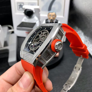 Trendy Skull Silver <b>Diamond</b>-encrusted Shock-resistant Luxury High-quality Tourbillon Automatic Mechanical <b>Watch</b> - Product Image 4