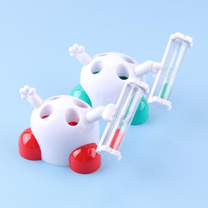 Suporte para Escova de Dentes em Forma de Ampulheta para Uso em Banheiro, Item Decorativo Criativo com Temporizador de 3 Minutos para Crianças - Product Image 2