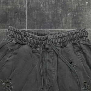 Custom Fashionable French Terry Sweat Shorts Heavyweight 100% Cotton Screen Print Vintage Distressed Acid Wash Short - Product Image 5