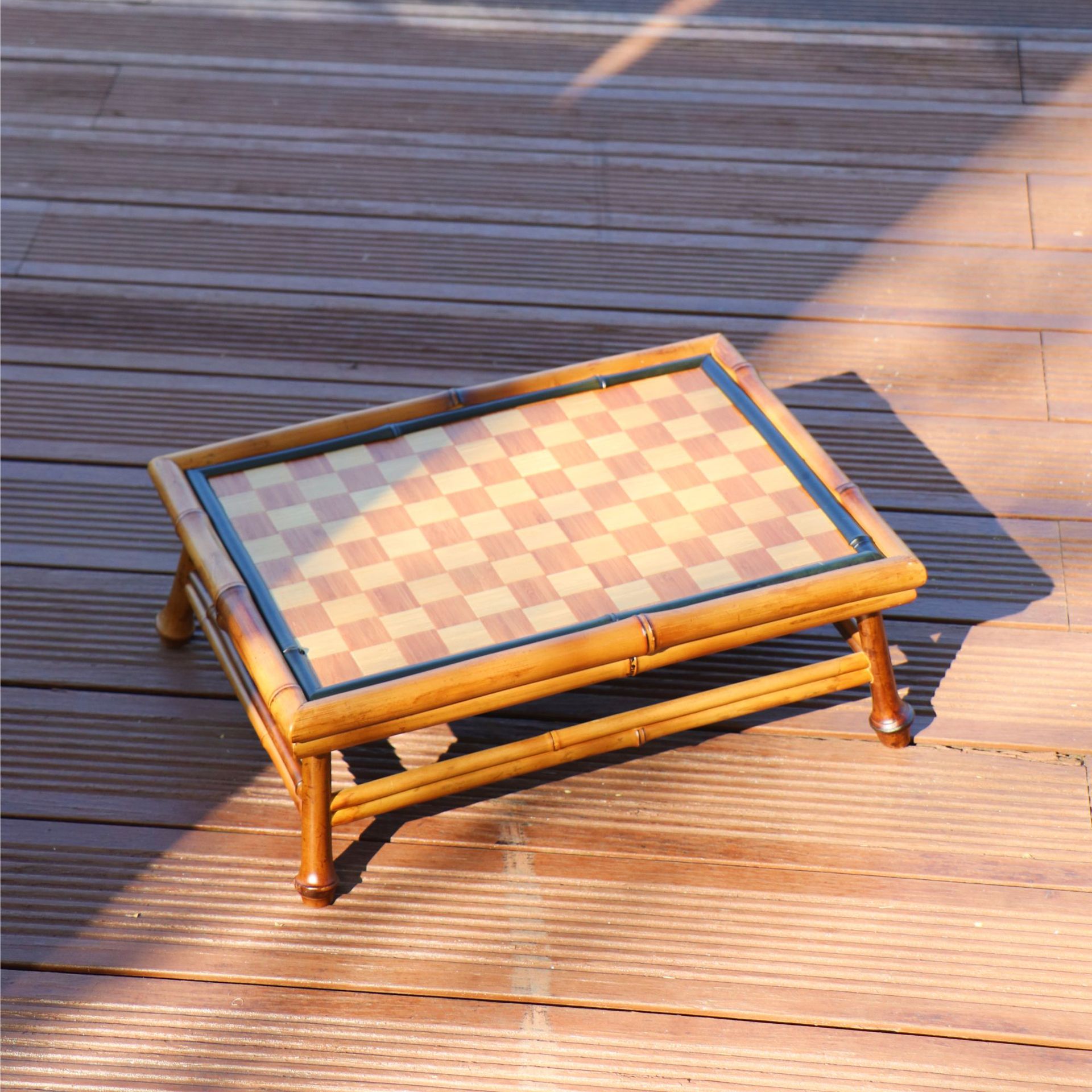 Solid bamboo lattice table 49*37*18