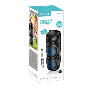 Altavoz Bluetooth con Luz LED de Malla Azul, 20W, Doble Woofer de 8 Pulgadas, 60 Imanes, para Interiores y Exteriores, con Control Remoto, <span class=keywords><strong>Radio</strong></span> FM, AUX, <span class=keywords><strong>REC</strong></span> - Product Image 4