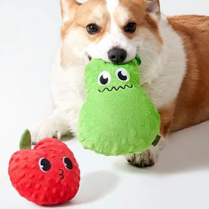 Fishprincess interaktif ses yapma köpek oyuncaklar küçük çiğnemek dayanıklı peluş Pet Squeak dayanıklı oyuncaklar malzemeleri - Product Image 1