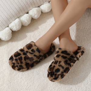 Hot Sale Leopard Print Indoor for Slippers for Women Soft Cotton With Thick Bottom Plush Warm for Autumn Winter for Spring - Product Image 3