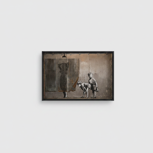 Banksy Boys Canvas Art: Graffiti Street Wall Decor Print,<b>BLACK</b> <b>FRAMED</b> CANVAS - Product Image 2
