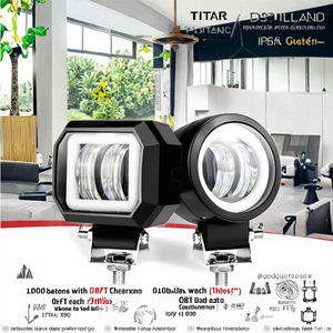 Fari LED da 20W per Moto con Occhio d'Angelo, Fari Ausiliari e Luci Antinebbia, Accessori Moto per Migliorare l'Illuminazione - Product Image 3