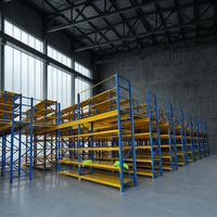 Étagère industrielle personnalisée en acier, mezzanine, plateforme, échelle, anti-rouille, réglable, noire, pour grenier, 5 niveaux