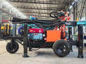 انخفاض سعر دراجة ثلاثية العجلات شاحنة شنت المحمولة المياه جهاز حفر الآبار سعر ل آبار المياه 200m