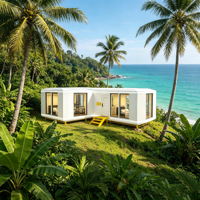 Villa Modulaire Anti-Ouragan, Capsule Spatiale de Luxe Anti-Typhoon pour Conditions Météorologiques Extrêmes, Stabilité Maximale
