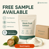 Bulk Monk Fruit Sweetener Powder Food Grade 10-80% Mogroside V Factory Direct for Food Manufacturers