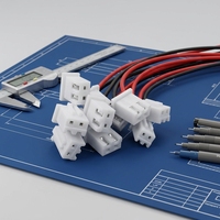 Conector Roarkit USB de 2 Pines Mini Micro JST XH2.54mm 24AWG Macho/Hembra con Cables de 150mm