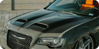 Capot moteur de haute qualité pour Chrysler 300 2015-2024, style Hellcat, prise d'air, ventilation, fixation par boulons, noir