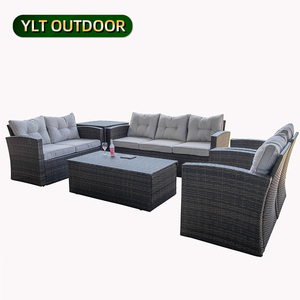 Hiện đại vườn <span class=keywords><strong>sofa</strong></span> nhà hàng ngoài trời ăn uống Bộ ghế Patio PE mây ngoài trời đồ nội thất - Product Image 1