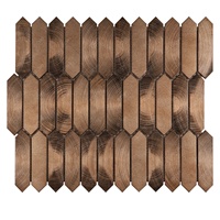 Mosaïque en céramique hexagonale longue en aluminium brossé de l'usine de Foshan pour villas et hôtels