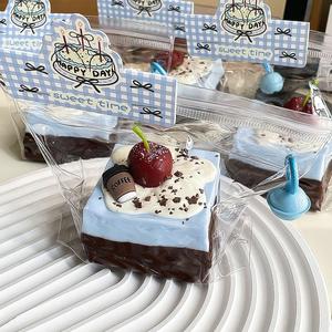 Jouet à presser en silicone <span class=keywords><strong>de</strong></span> qualité alimentaire à remontée lente, texture crémeuse gâteau cerise sel <span class=keywords><strong>de</strong></span> mer, anti-stress unisexe, haute qualité, Squishy - Product Image 1