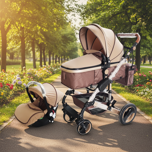 <span class=keywords><strong>Poussette</strong></span> bébé 3 en 1 pliable, <span class=keywords><strong>poussette</strong></span> pour nourrissons et nouveau-nés avec siège réversible, poussettes de <span class=keywords><strong>luxe</strong></span> pour tout-petits avec siège auto - Product Image 3