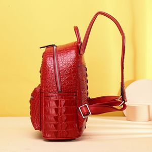 Nuovo zaino da donna con motivo coccodrillo, zaino da donna di grande capacità, zaino scolastico per bambina, borsa a tracolla da viaggio per esterni - Product Image 4