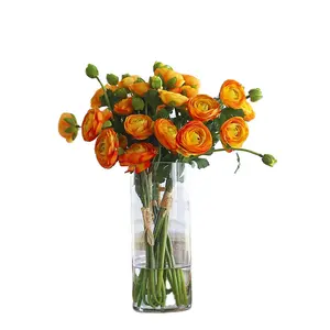 थोक विवाह फूलदान केंद्रबिंदु सजावट शादियों के लिए साफ़ ग्लास फूल फूलदान केंद्रबिंदु कृत्रिम फूल