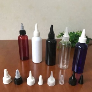 Empty 50ml PET <b>Plastic</b> Twist Top <b>Cap</b> Applicator Mini Squeeze Bottle for Hair Oil - Product Image 3
