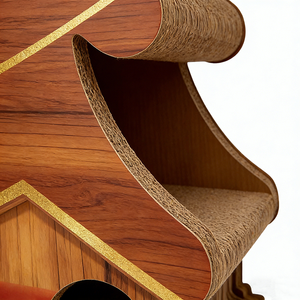 Tiragraffi per Gatti Moderno e Grande per il Nuovo Anno, Giocattolo in Cartone Ondulato ad Alta Densità, Tiragraffi Durevole per Gatti - Product Image 6